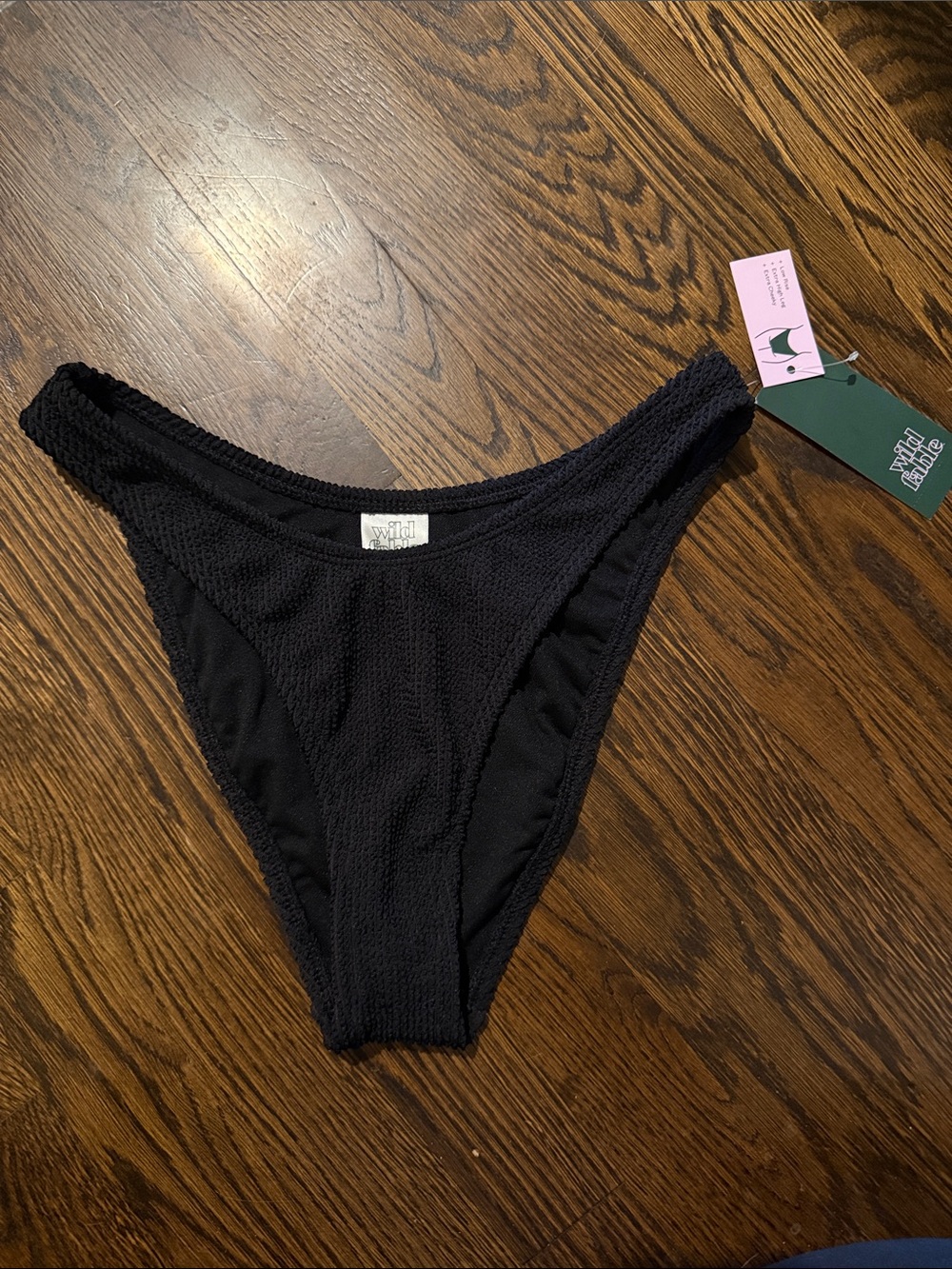 wild fable Black Textured Bikini Bottom